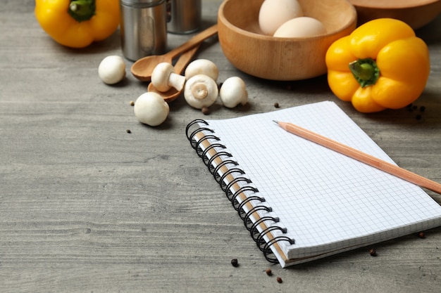 Contact desk with notepad and pen